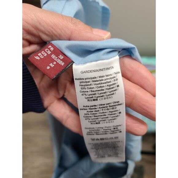 Comptoir Des Cotonniers Blue Striped Preppy Academia Shirtdress - Picture 4 of 4